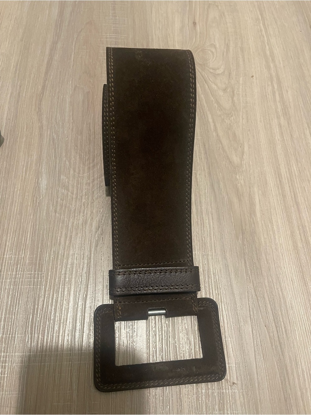 Banana Republic women Wide Brown Leather Suede Belt Bag Strap
